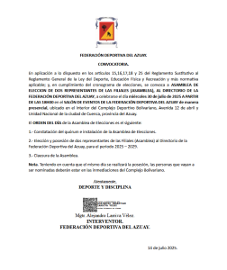 convocatoria filiales