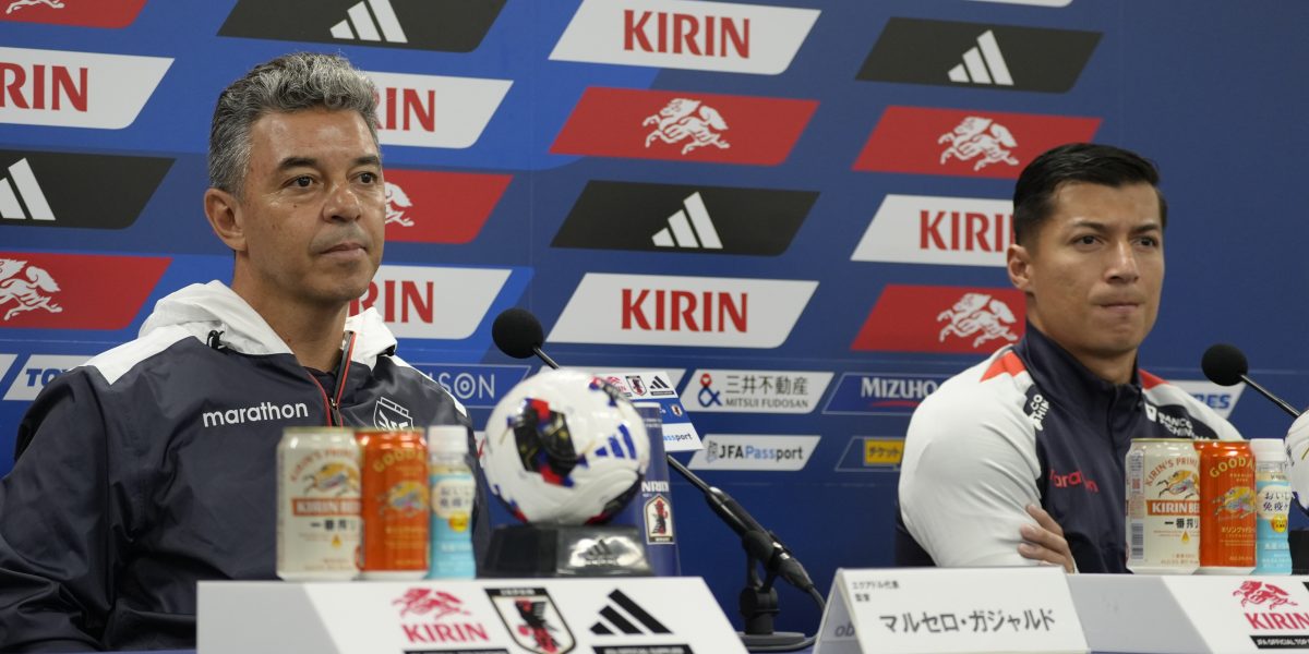 Marcelo Gallardo y Alan Franco, en la selección del Ecuador.
