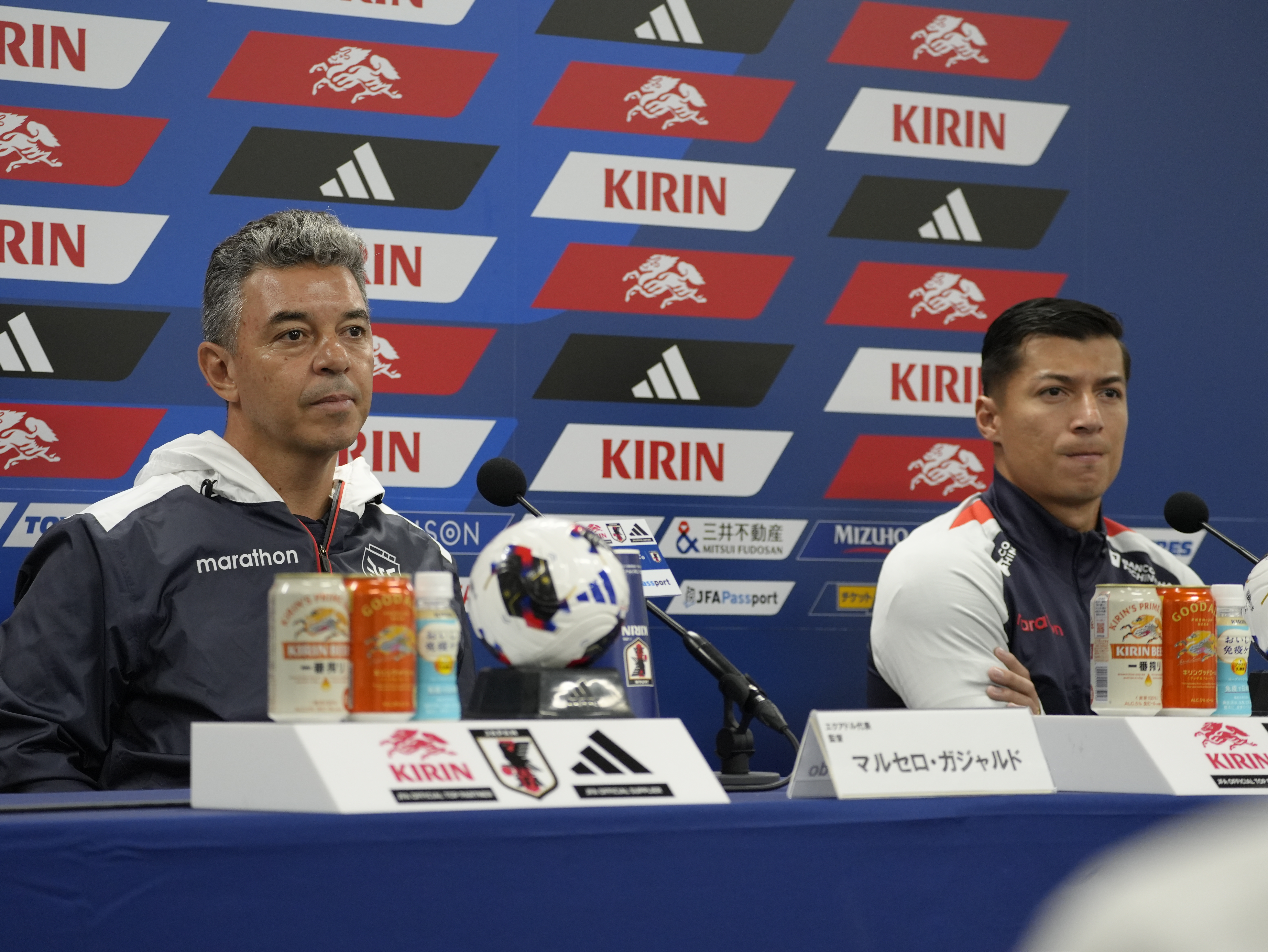 Marcelo Gallardo y Alan Franco, en la selección del Ecuador.